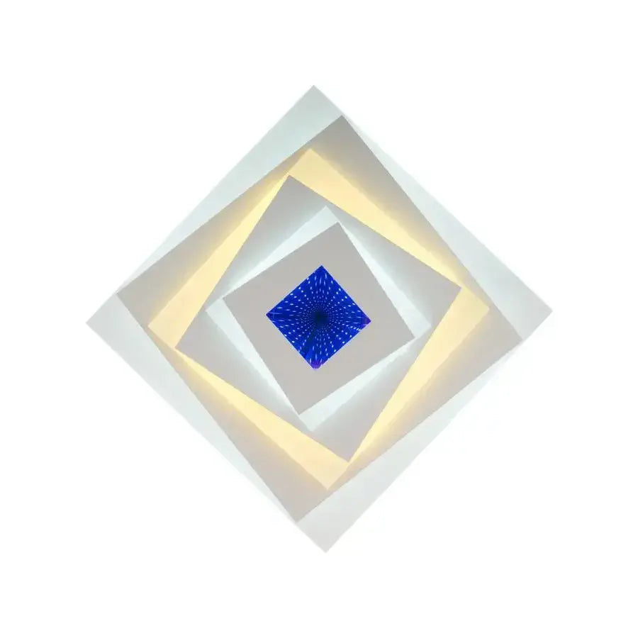 Lustra LED NIVARA RGB 3D, 20W, lumina Rece/Calda/Neutra, Alb