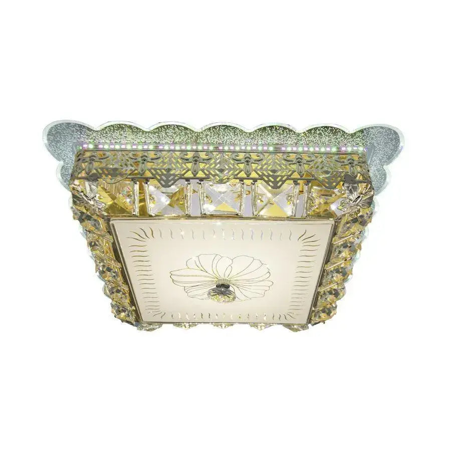 Lustra LED Anaida, 48W, 3000K, RGB, Auriu