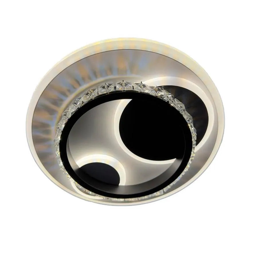 Lustra LED Cristal, Andrea, 30W Alb Negru