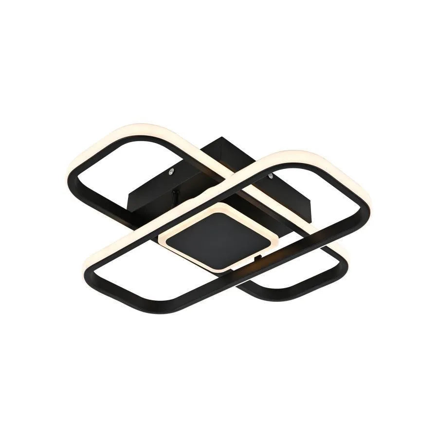 Lustra LED cu telecomanda ANICA, 120W, 2 Elemente, lumina Rece/Calda/Neutra, Dimabila, Alb