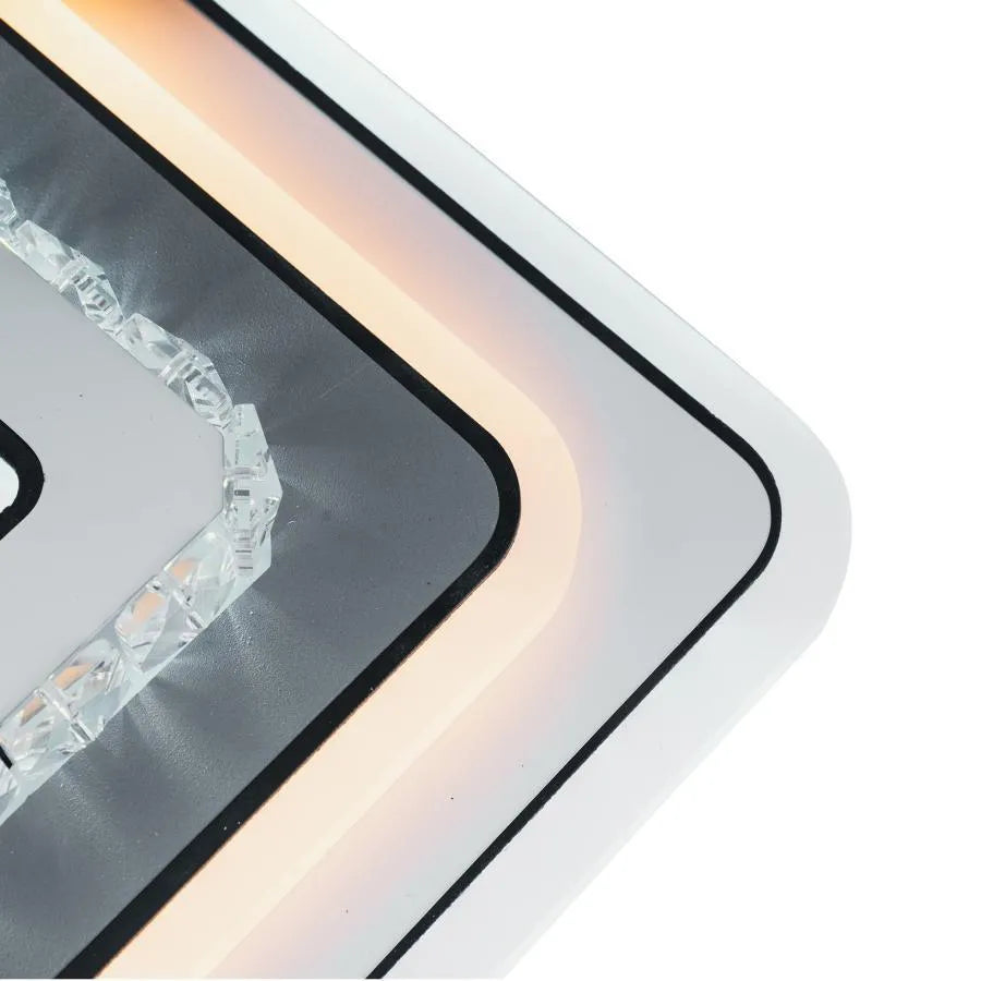 Lustra LED Cristal, Arabela, 35W Lumina Rece/Calda/Neutra Alb Negru