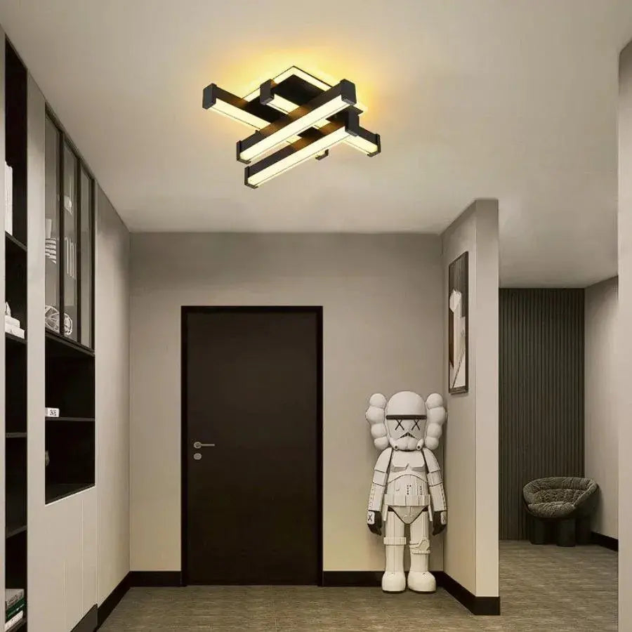 Lustra LED CADE, 54W, Liniara, lumina Rece/Calda/Neutra, Negru