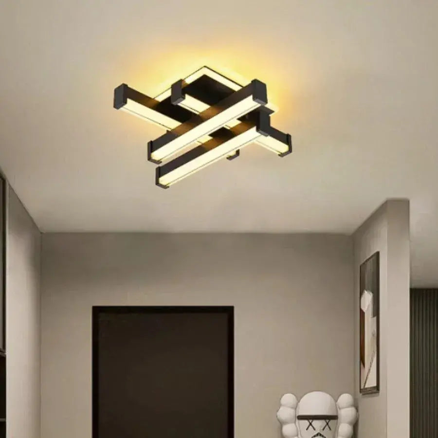 Lustra LED CADE, 54W, Liniara, lumina Rece/Calda/Neutra, Negru