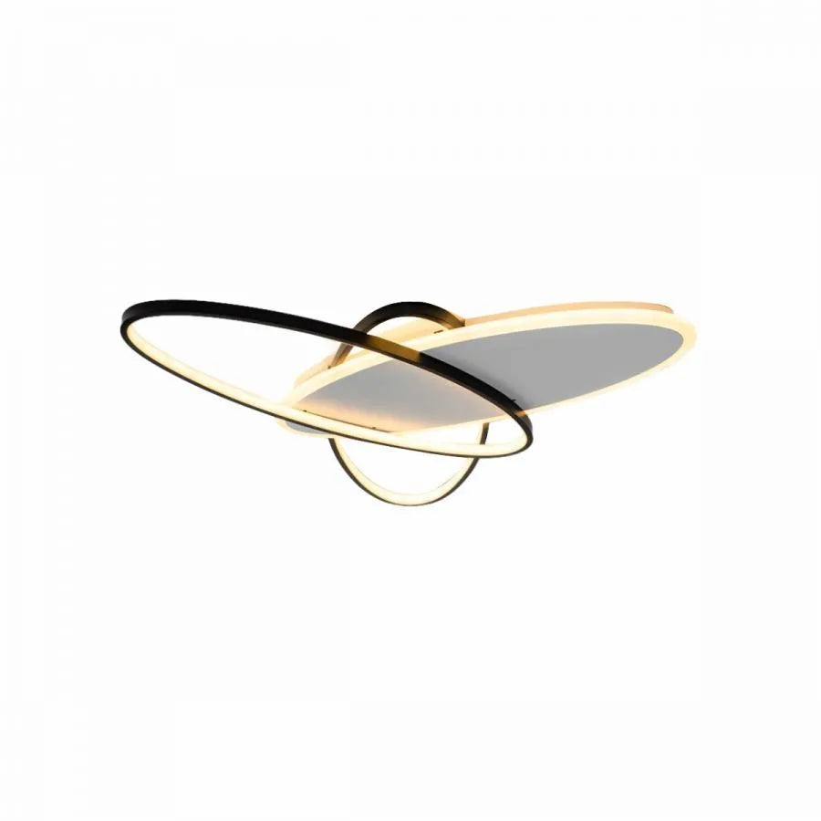 Lustra LED cu telecomanda CAROLINA, 81W, 3 Patrate, lumina Rece/Calda/Neutra, Dimabila, Negru