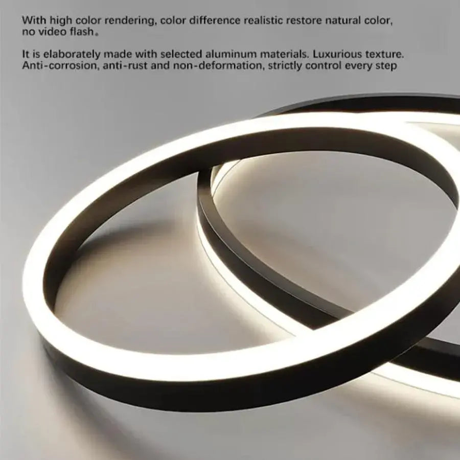 Lustra LED Casiana cu Telecomanda, 130W, Negru, Dimabila