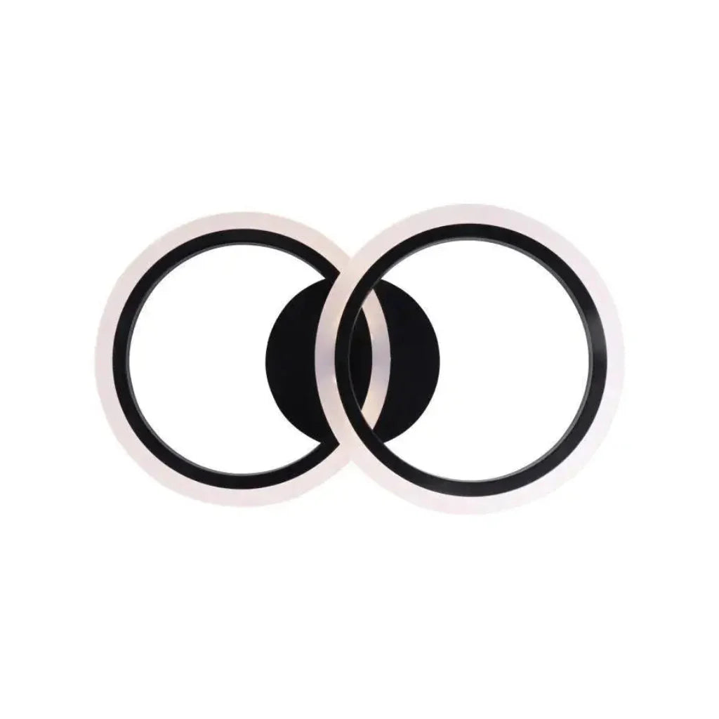 Lustra LED cu telecomanda BETTY, 28W, 2 Cercuri, lumina Rece/Calda/Neutra, Dimabila, Negru