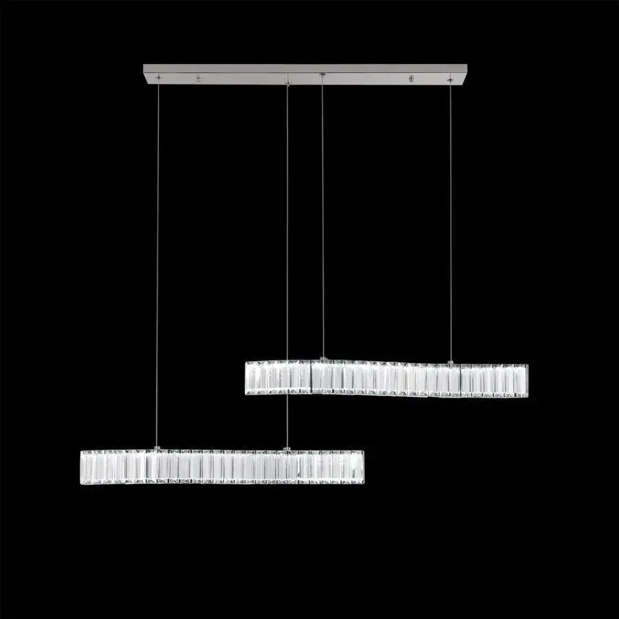 Lustra LED Cristal cu Telecomanda Merve 24W Crom Lucios