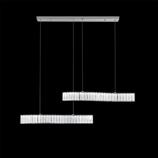 Lustra LED Cristal cu Telecomanda Merve 24W Crom Lucios