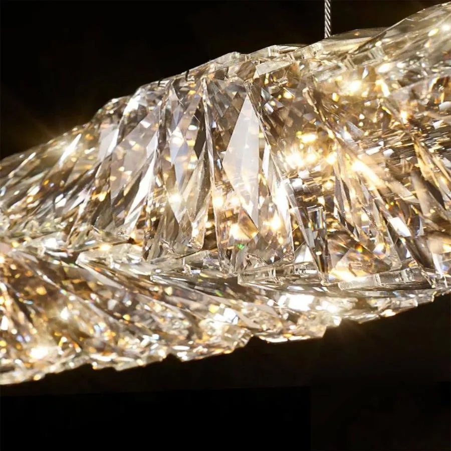 Lustra LED Cristal cu Telecomanda Sehrazat 38W, Argintiu