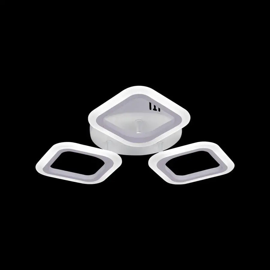 Lustra LED ERIKA, 24W, 3 Patrate, lumina Neutra, Alb