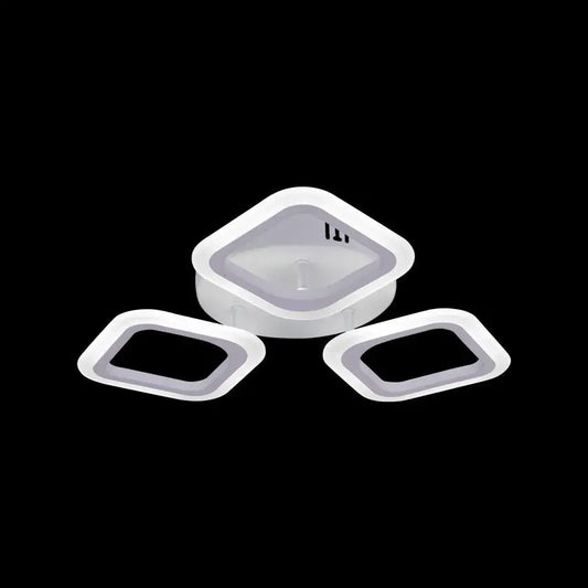 Lustra LED ERIKA, 24W, 3 Patrate, lumina Neutra, Alb