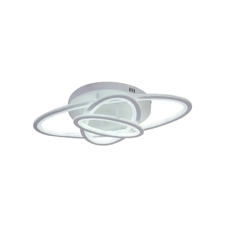 Lustra LED cu telecomanda GENTIANA, 75W, 3 Elipse, lumina Rece/Calda/Neutra, Dimabila, Alb
