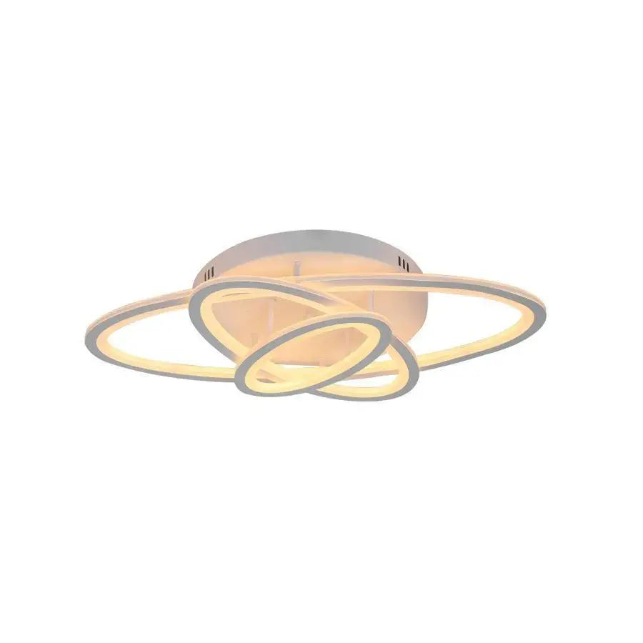 Lustra LED cu telecomanda GENTIANA, 75W, 3 Elipse, lumina Rece/Calda/Neutra, Dimabila, Alb