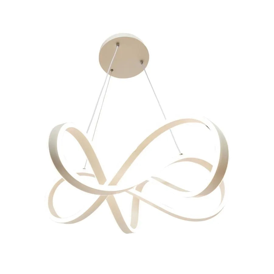 Lustra LED suspendata cu telecomanda INFINITY HALO, 138W,  lumina Rece/Calda/Neutra, Dimabila, Alb, Inaltime Reglabila