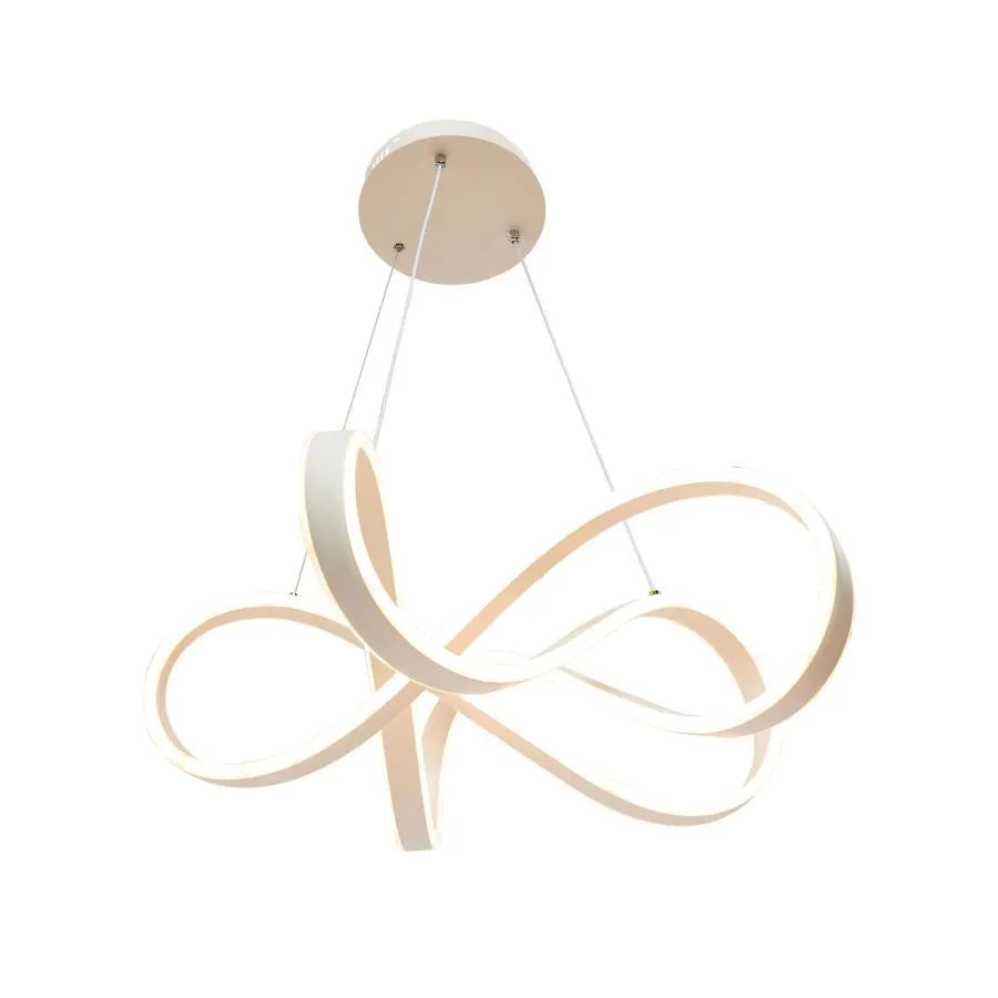 Lustra LED suspendata cu telecomanda INFINITY HALO, 138W,  lumina Rece/Calda/Neutra, Dimabila, Alb, Inaltime Reglabila