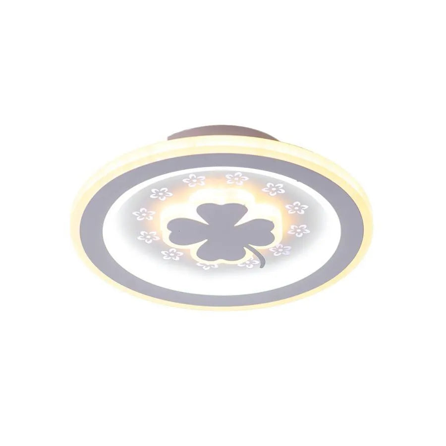 Lustra LED TRIFOI RGB ROZA, 24W, lumina Rece/Calda/Neutra, Alb