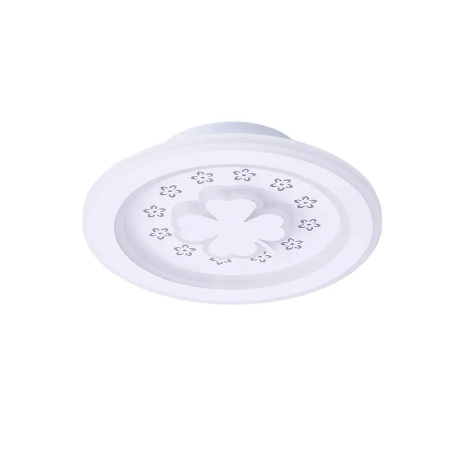 Lustra LED TRIFOI RGB ROZA, 24W, lumina Rece/Calda/Neutra, Alb