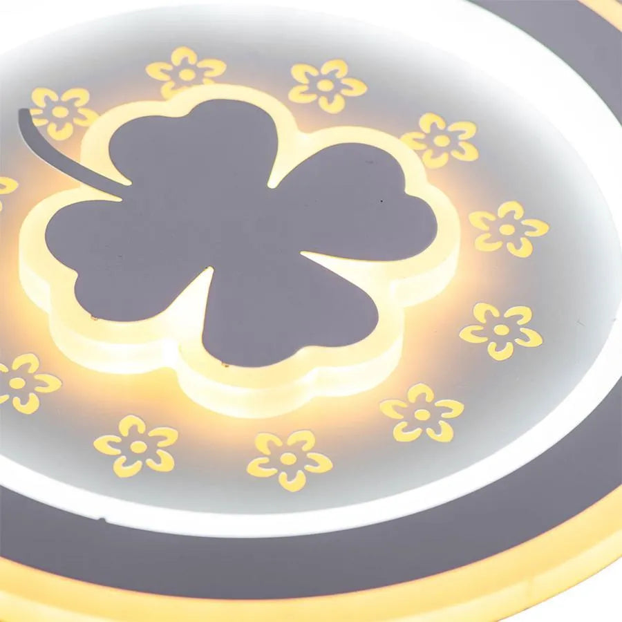 Lustra LED TRIFOI RGB ROZA, 24W, lumina Rece/Calda/Neutra, Alb