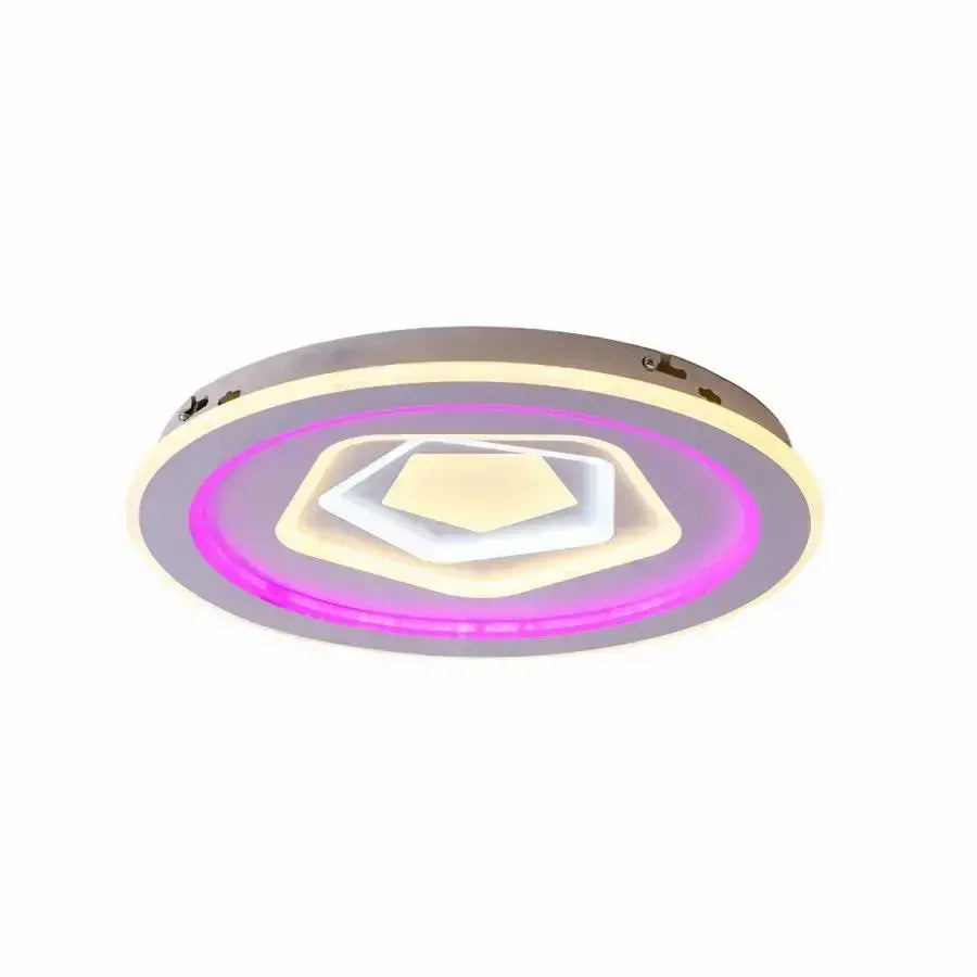 Lustra LED cu telecomanda MEIRA RGB, 180W,  lumina Rece/Calda/Neutra, Dimabila, Alb