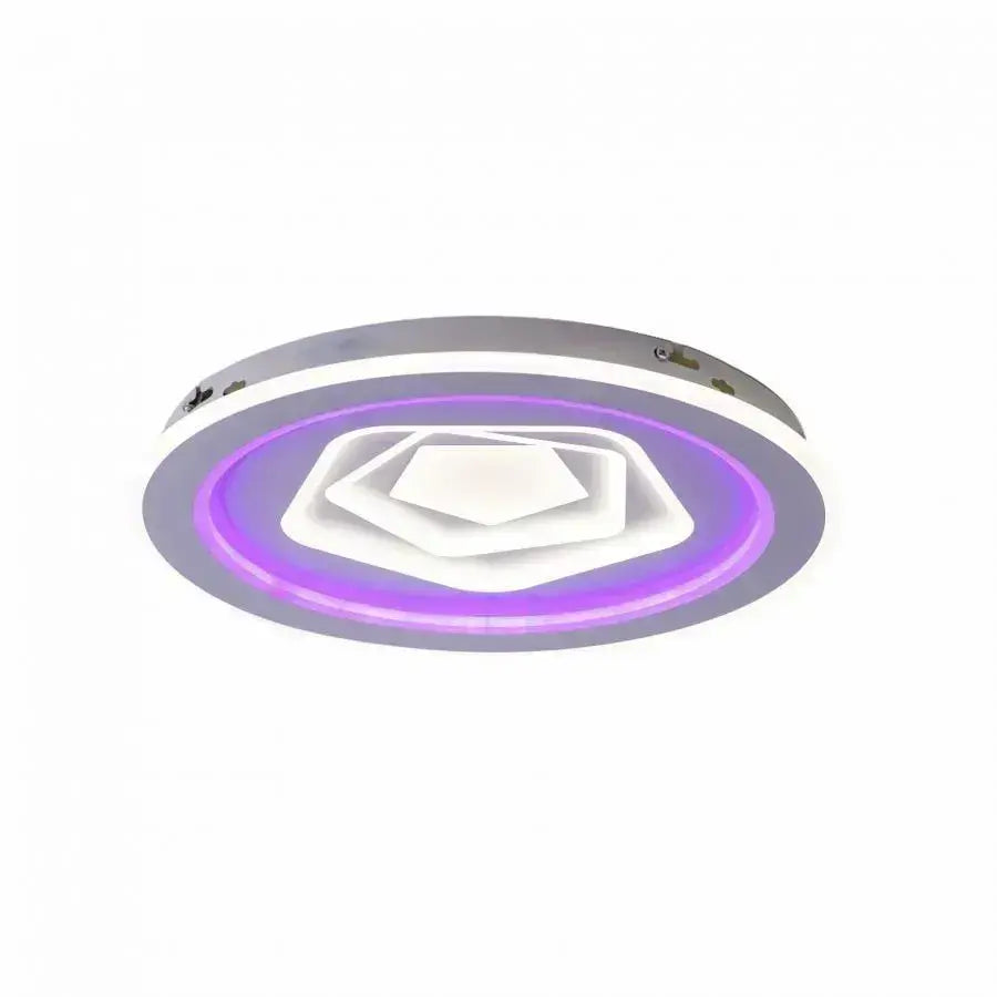 Lustra LED cu telecomanda MEIRA RGB, 180W,  lumina Rece/Calda/Neutra, Dimabila, Alb