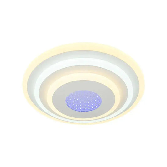 Lustra LED NIVARA 3D, 20W,  lumina Rece/Calda/Neutra, Alb
