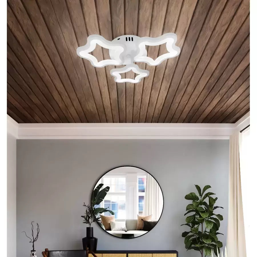 Lustra LED STELARIUM, 22W, 3 Stelute, lumina Rece, Alb