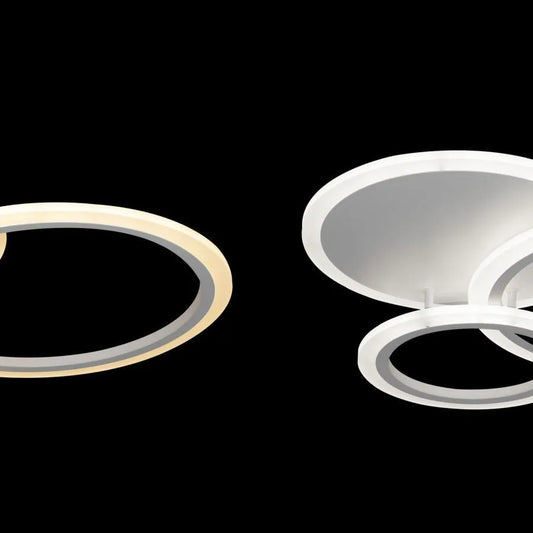 Lustra LED cu telecomanda LUCY, 52W, 3 Cercuri, lumina Rece/Calda/Neutra, Dimabila, Alb