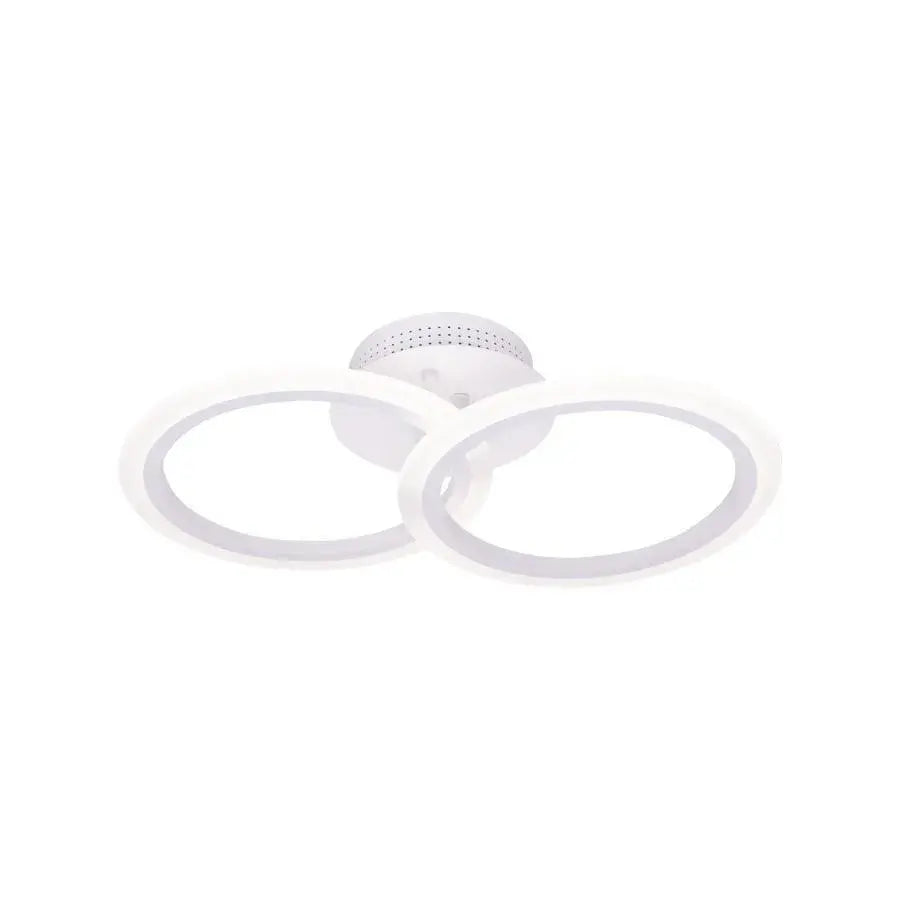 Lustra LED cu telecomanda BETTY, 28W, 2 Cercuri, lumina Rece/Calda/Neutra, Dimabila, Alb