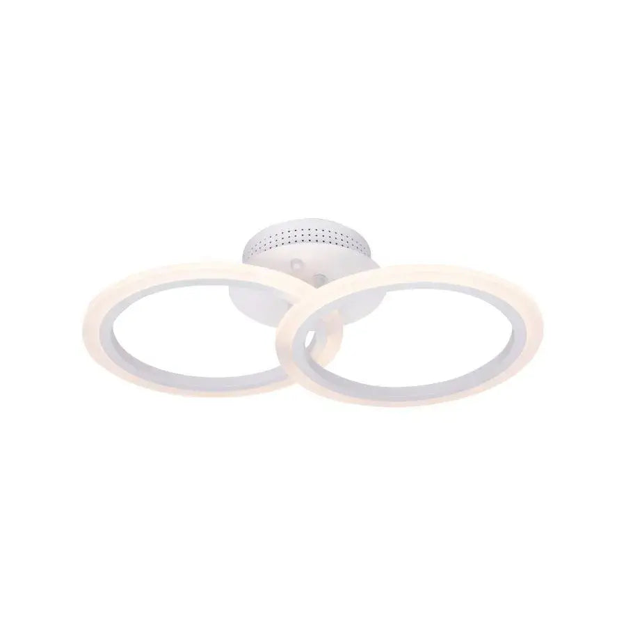 Lustra LED cu telecomanda BETTY, 28W, 2 Cercuri, lumina Rece/Calda/Neutra, Dimabila, Alb