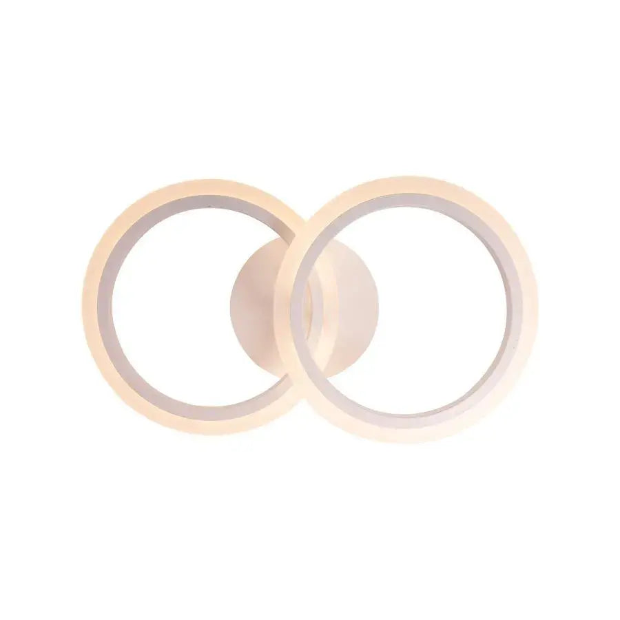 Lustra LED cu telecomanda BETTY, 28W, 2 Cercuri, lumina Rece/Calda/Neutra, Dimabila, Alb