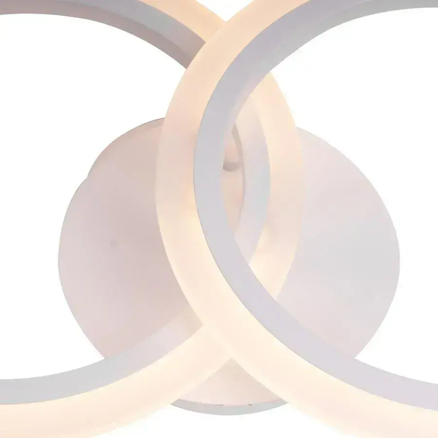 Lustra LED cu telecomanda BETTY, 28W, 2 Cercuri, lumina Rece/Calda/Neutra, Dimabila, Alb