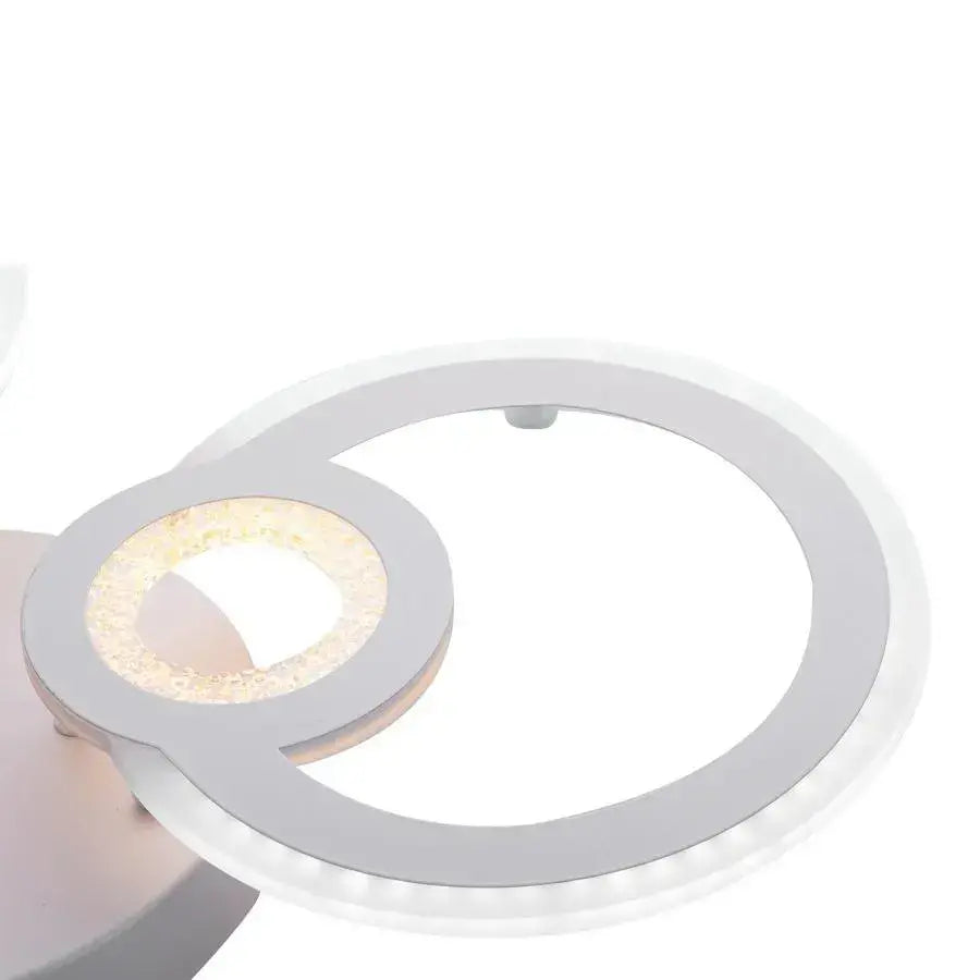 Lustra LED cu telecomanda KADE, 80W, 3 Cercuri, lumina Rece/Calda/Neutra, Dimabila, Alb