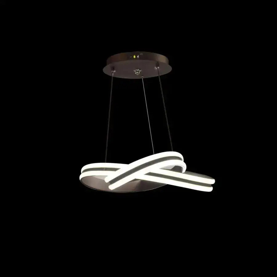 Lustra LED suspendata cu telecomanda INFINITY LOOP , 92W, lumina Rece/Calda/Neutra, Dimabila, Negru, Inaltime Reglabila
