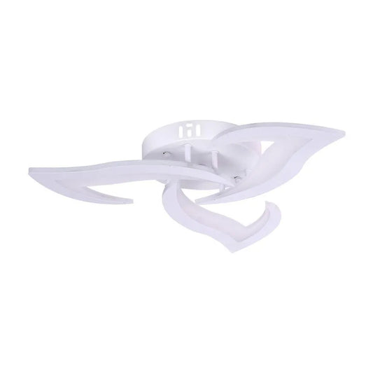 Lustra LED cu telecomanda LOTUS, 48W, 3 Petale, lumina Rece/Calda/Neutra, Dimabila, Alb