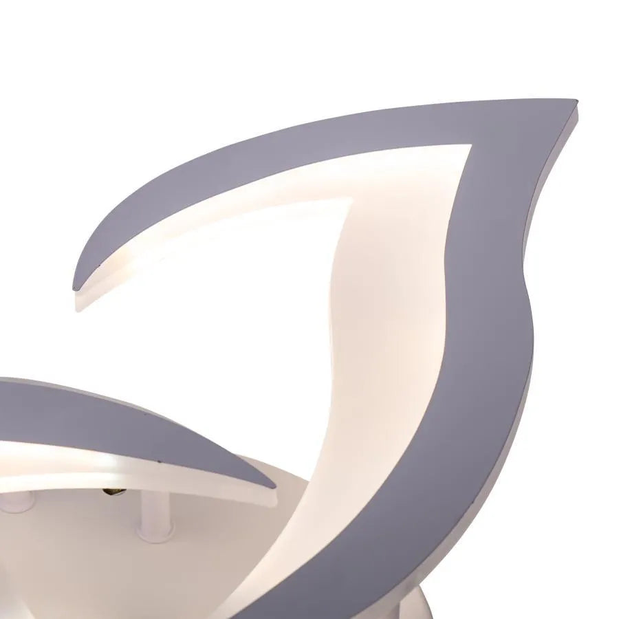 Lustra LED cu telecomanda LOTUS, 48W, 3 Petale, lumina Rece/Calda/Neutra, Dimabila, Alb