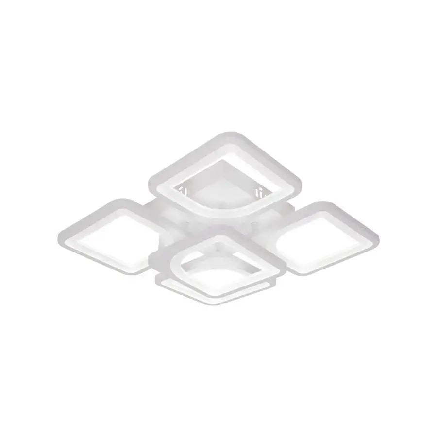Lustra LED cu Telecomanda Fely, 80W, Dimabila, Alb
