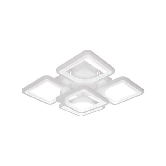 Lustra LED cu Telecomanda Fely, 80W, Dimabila, Alb