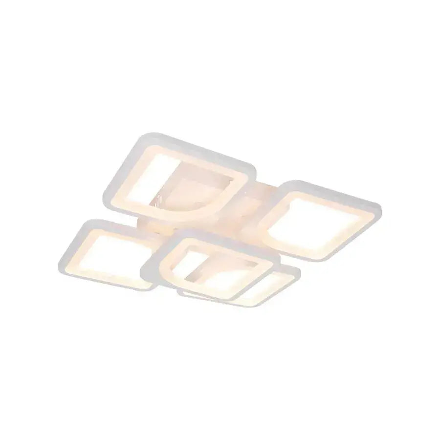 Lustra LED cu Telecomanda Fely, 80W, Dimabila, Alb