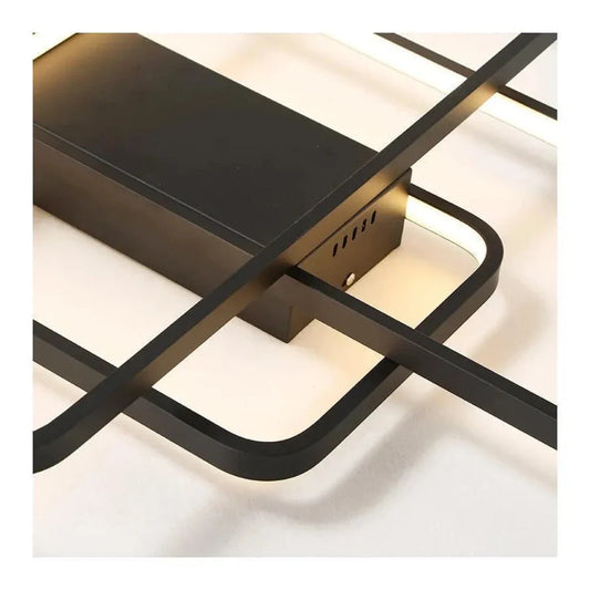 Lustra LED cu telecomanda AXIS, 96W, 3 Elemente,, lumina Rece/Calda/Neutra, Dimabila, Negru