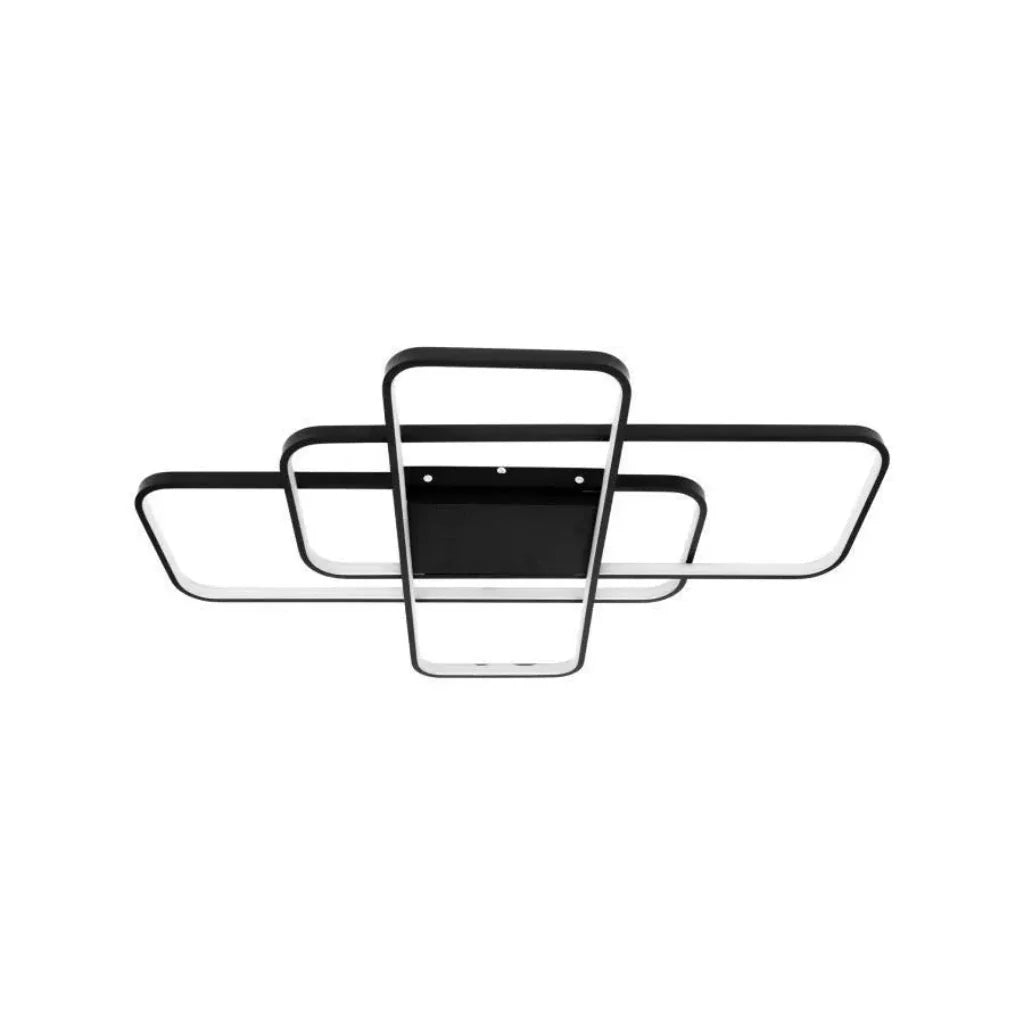 Lustra LED cu telecomanda AXIS, 96W, 3 Elemente,, lumina Rece/Calda/Neutra, Dimabila, Negru