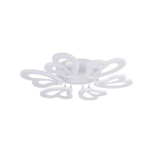 Lustra LED cu telecomanda BLOSSOM, 72W, 6 Petale, lumina Rece/Calda/Neutra, Dimabila, Alb