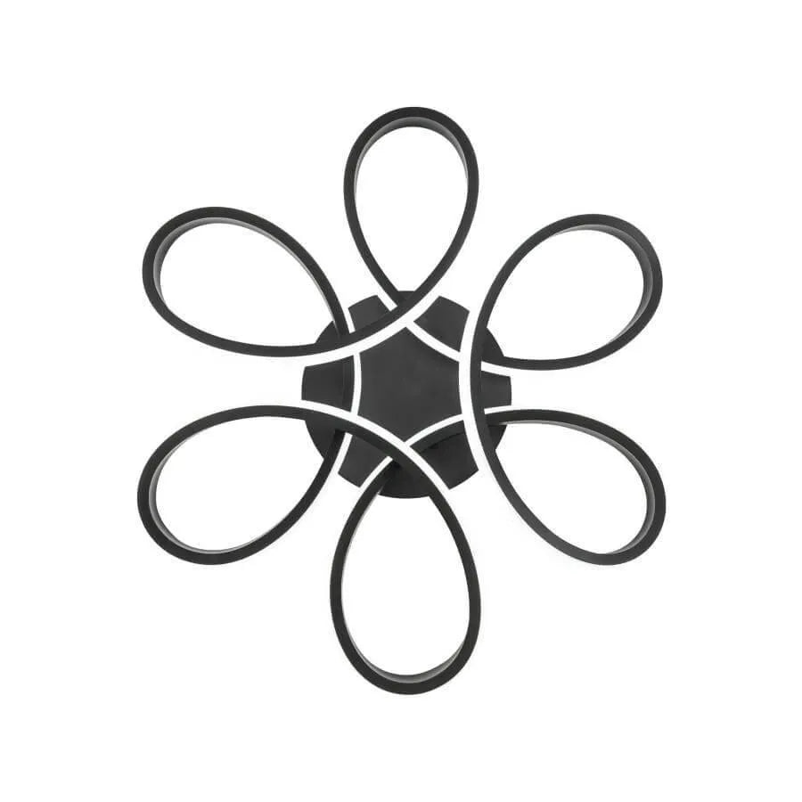 Lustra LED VECTOR Helix, 108W, Metalic, Negru, Telecomanda, Lumina Rece/Calda/Neutra