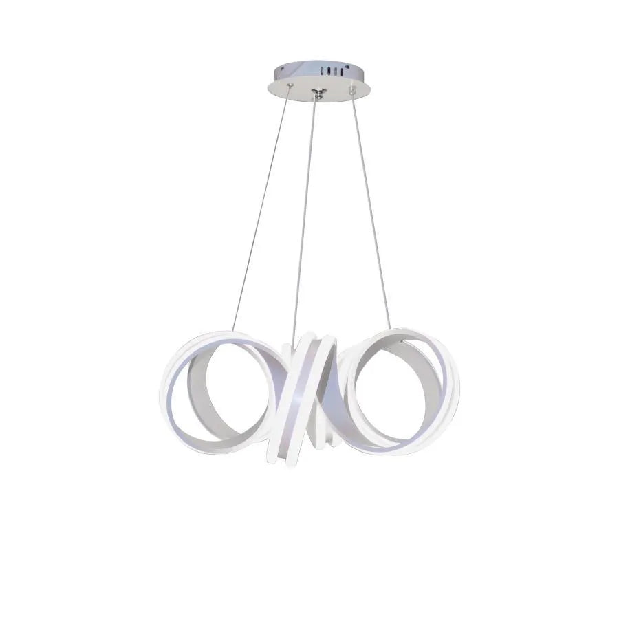 Lustra LED Suspendata cu Telecomanda INFINITY Twist, 180W, Inaltime Reglabila, Lumina Rece/Calda/Neutra, Dimabila, Alb