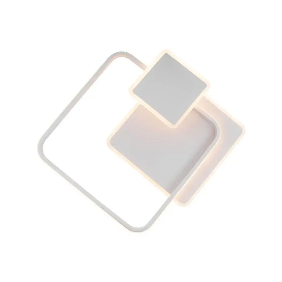 Lustra LED cu telecomanda SANDRA, 75W, 3 Patrate, lumina Rece/Calda/Neutra, Dimabila, Alb