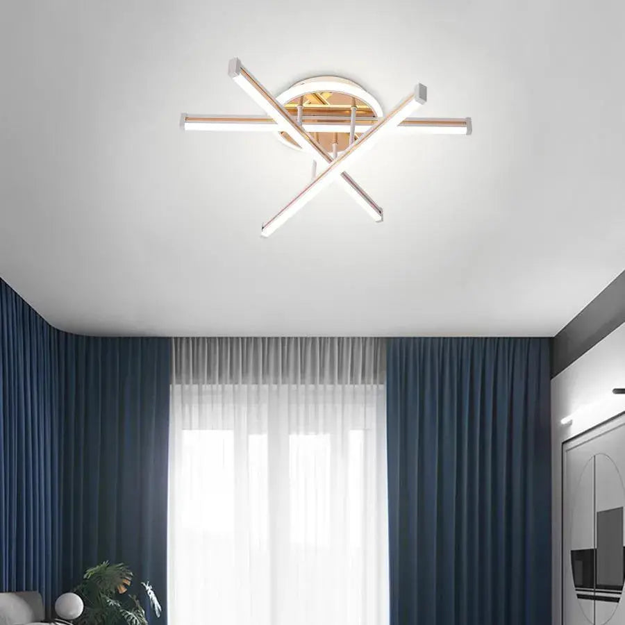Lustra LED cu Telecomanda Tamara,96W, Dimabila, Auriu