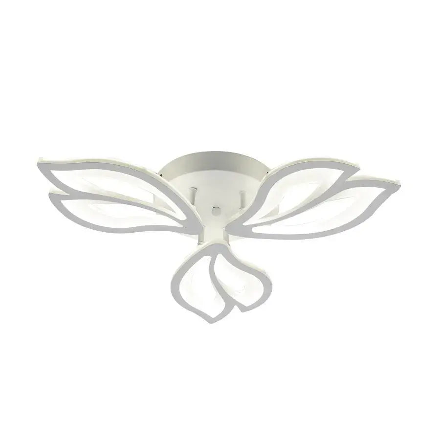 Lustra LED cu telecomanda LILY, 44W, 3 Elemente, lumina Rece/Calda/Neutra, Dimabila, Alb
