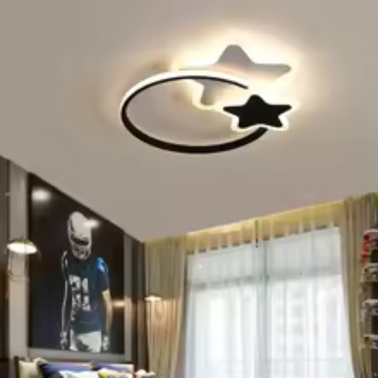 Lustra LED cu telecomanda SANDRINA, 106W, lumina Rece/Calda/Neutra, Dimabila, Negru Alb