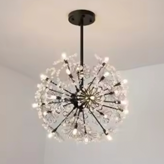 Candelabru Cristal PETALO Amadeo, Diametru 49cm, 18XG4, Negru