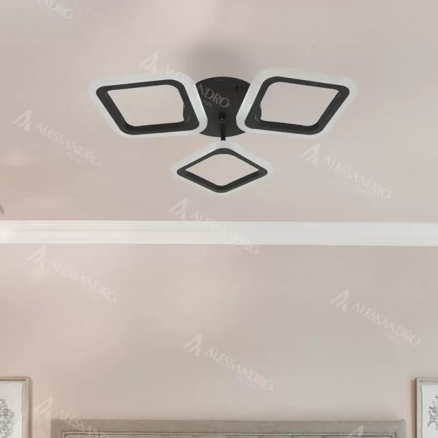 Lustra LED Pulsaris, 32W, Acril, Negru, 4000K, IP.20