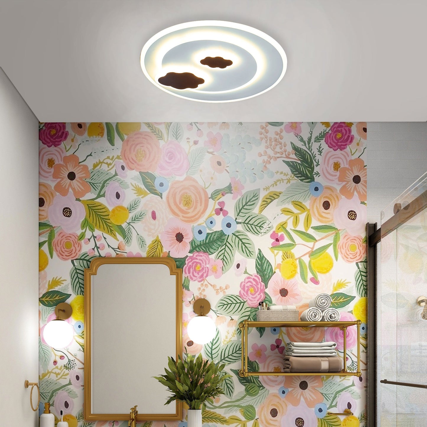 Lustra LED NOOR, 30W, lumina Rece/Calda/Neutra, Alb